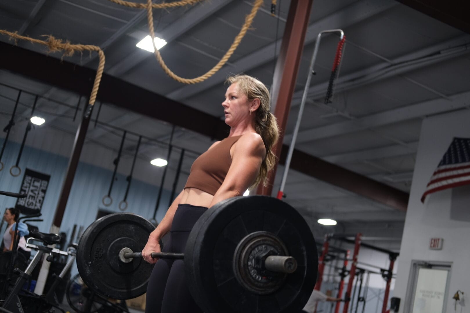 Meghan Freeman performs deadlift utilizing conjugate methods at Myriad CrossFit