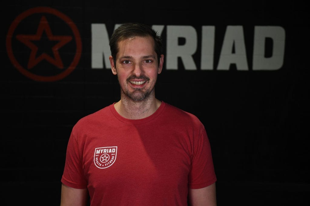 Dan German weightlifting coach + program coordinator at Myriad Health + Fitness