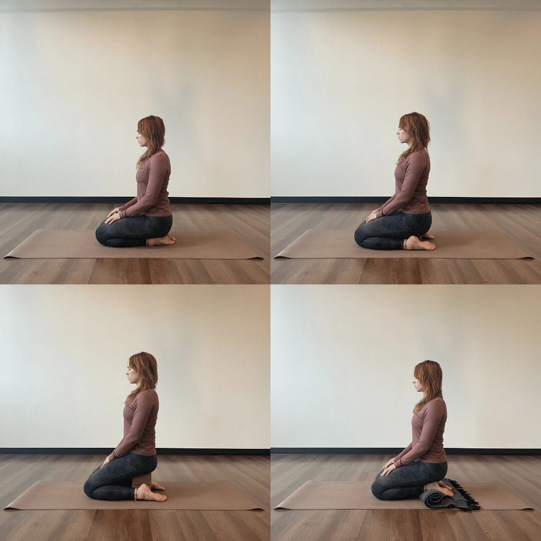 Marta Gruber practices vajrasana variations
